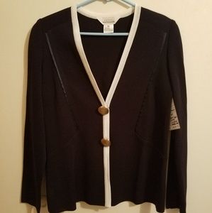 Misook XS black and white jacket blazer cardigan